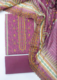 EU-0054- 3 Piece UnStitched Lawn Cut Work Embroidery