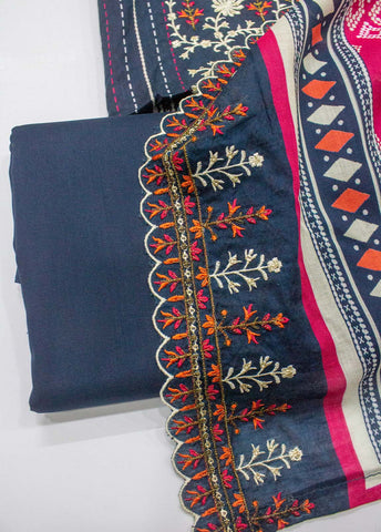 Bin Saeed Fabric - EU-0561-3 Piece UnStitched Lawn Cut Work Embroidery