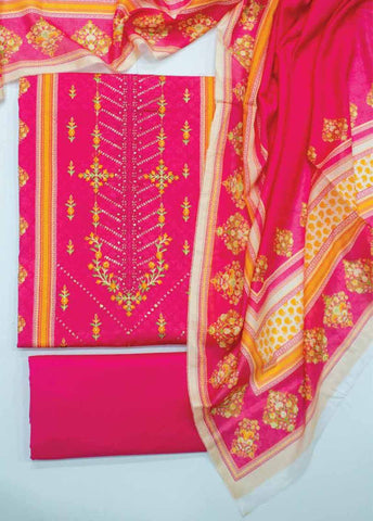 Bin Saeed Fabric - EUP-0033- 3 Piece UnStitched Lawn Embroidery