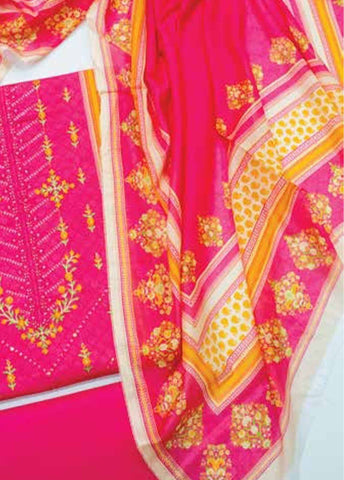 Bin Saeed Fabric - EUP-0033- 3 Piece UnStitched Lawn Embroidery