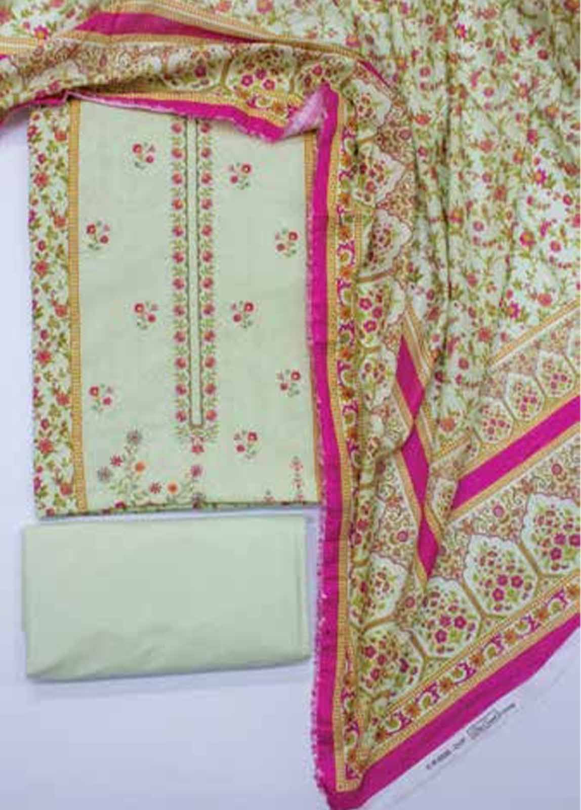 Bin Saeed Fabric - EUP-0038- 3 Piece UnStitched Lawn Embroidery