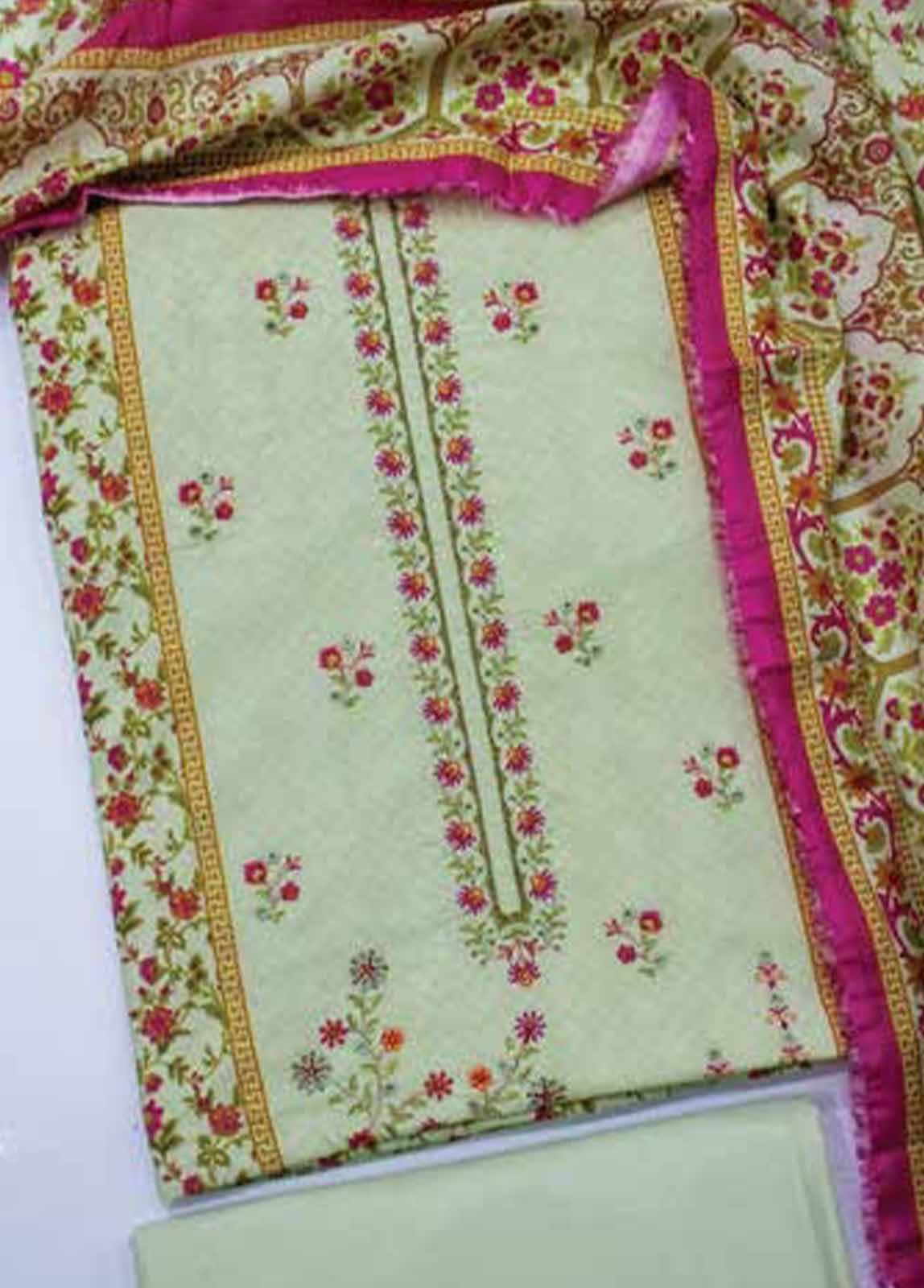 Bin Saeed Fabric - EUP-0038- 3 Piece UnStitched Lawn Embroidery