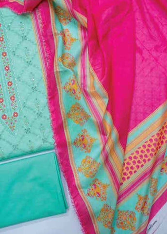 Bin Saeed Fabric - EUP-0042- 3 Piece UnStitched Lawn Embroidery