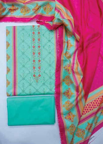 Bin Saeed Fabric - EUP-0042- 3 Piece UnStitched Lawn Embroidery