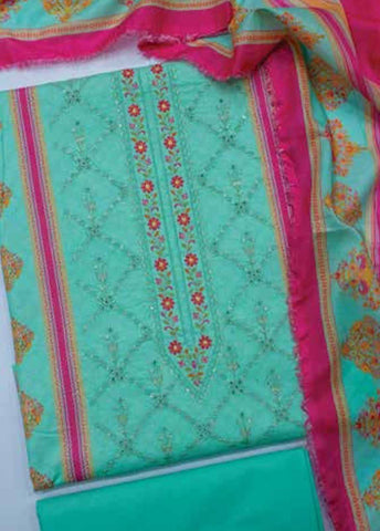Bin Saeed Fabric - EUP-0042- 3 Piece UnStitched Lawn Embroidery