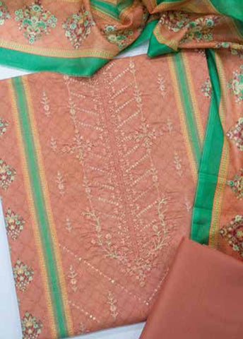 Bin Saeed Fabric - EUP-0045- 3 Piece UnStitched Lawn Embroidery