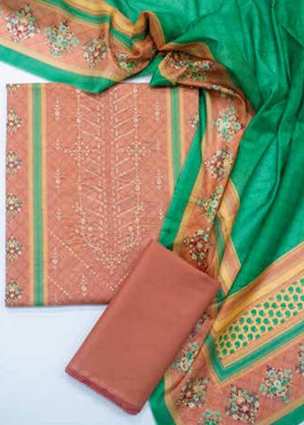 Bin Saeed Fabric - EUP-0045- 3 Piece UnStitched Lawn Embroidery