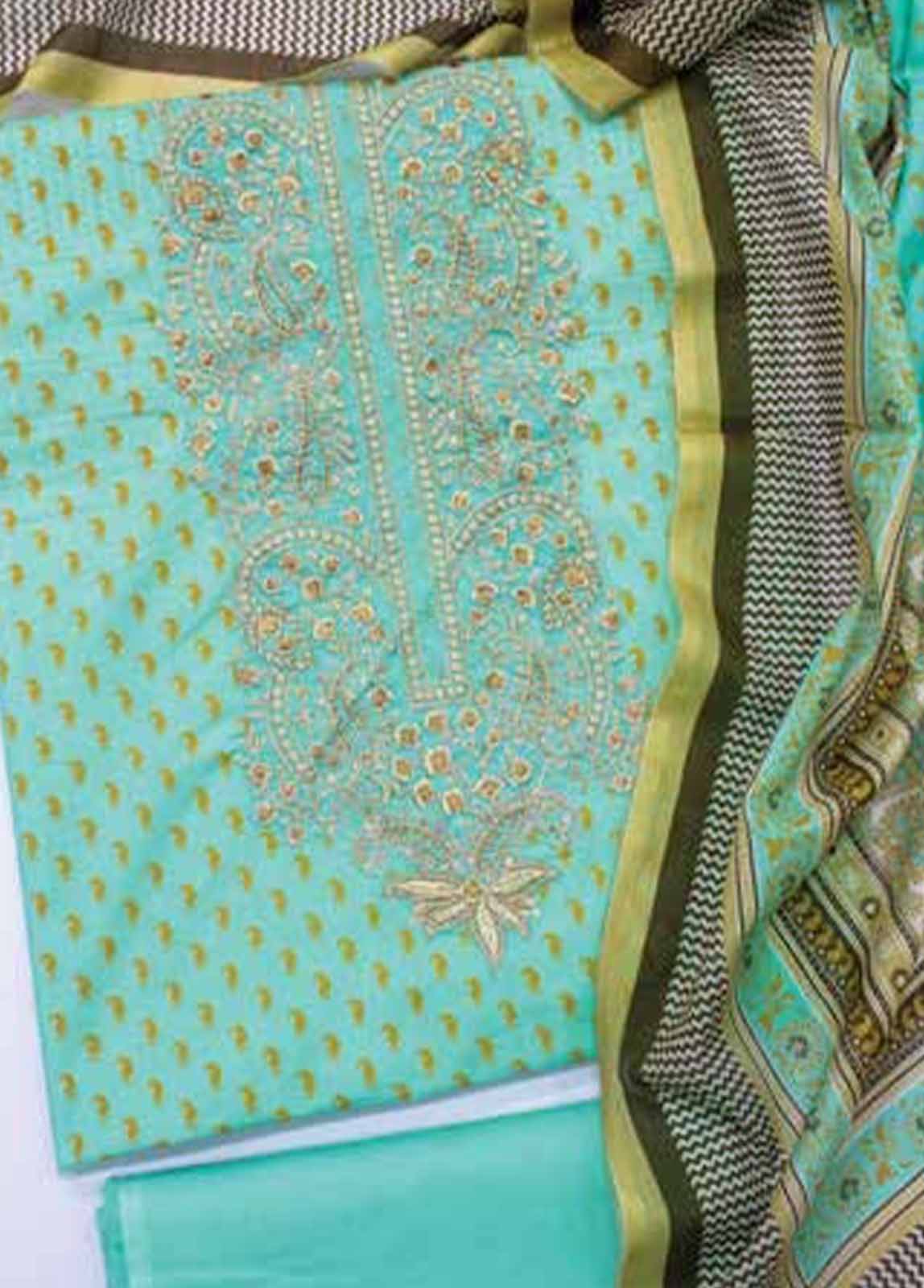 Bin Saeed Fabric - EUP-0375- 3 Piece UnStitched Lawn Embroidery