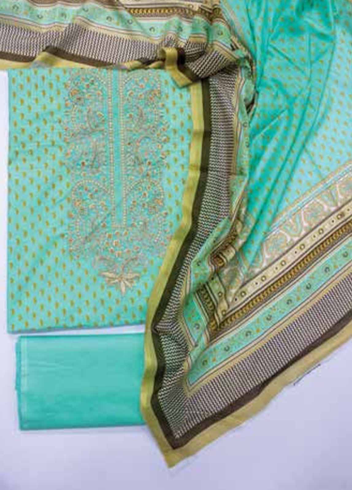 Bin Saeed Fabric - EUP-0375- 3 Piece UnStitched Lawn Embroidery