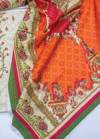 Bin Saeed Fabric - EUP-0809- 3 Piece UnStitched Lawn Embroidery