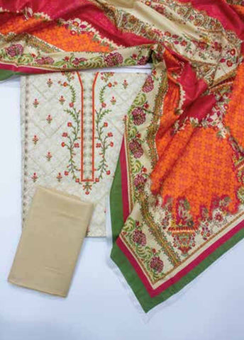 Bin Saeed Fabric - EUP-0809- 3 Piece UnStitched Lawn Embroidery