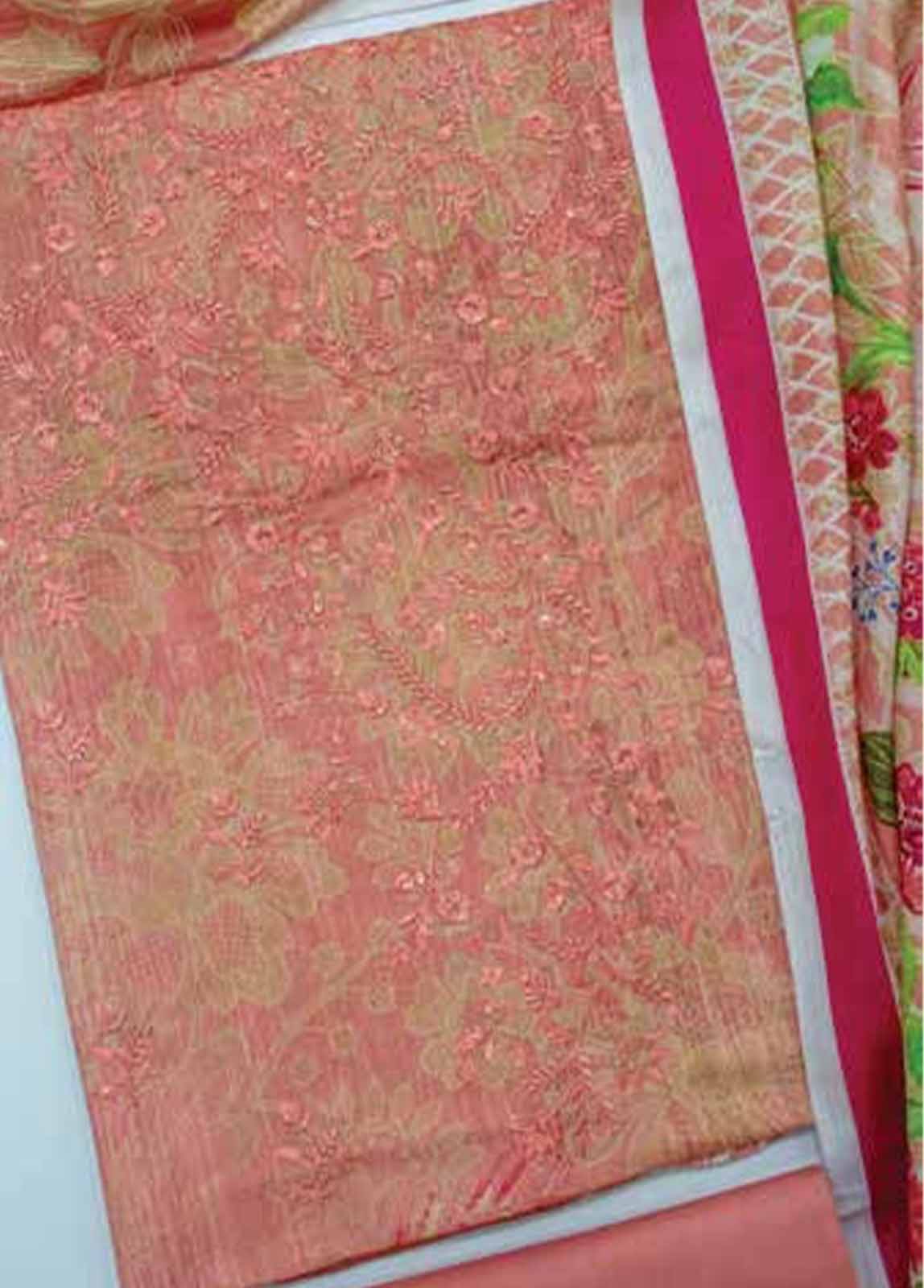 Bin Saeed Fabric - EUP-0812- 3 Piece UnStitched Lawn Embroidery