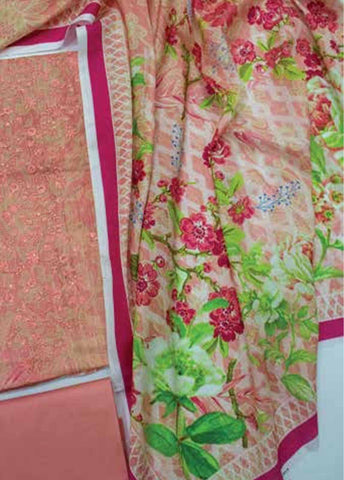 Bin Saeed Fabric - EUP-0812- 3 Piece UnStitched Lawn Embroidery