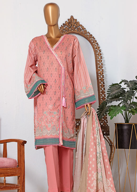 F-0217 B - 3 Piece Printed Lawn Stitched Suit