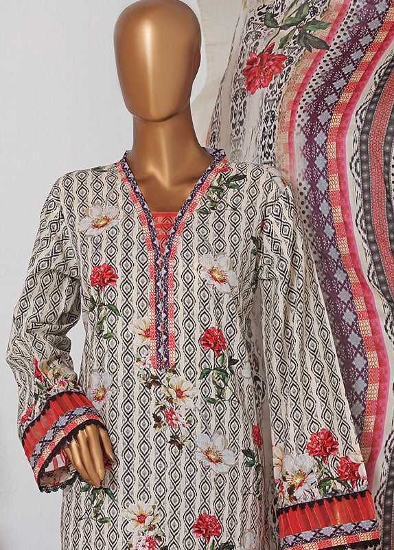 F-0223 - 3 Piece Printed Lawn Stitched Suit