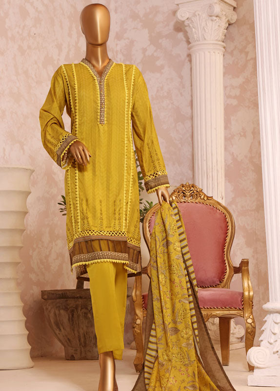 F-0236 - 3 Piece Printed Lawn Stitched Suit