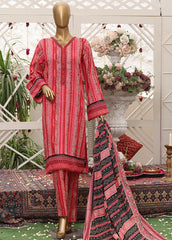F-0287 - 3 Piece Printed Lawn Stitched Suit