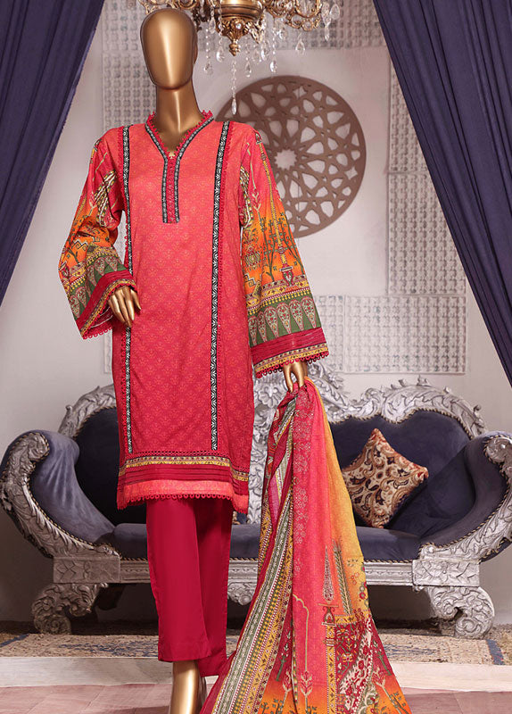 F-0376 - 3 Piece Printed Lawn Stitched Suit