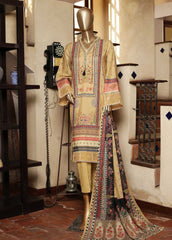 F-0463- 3 Piece Printed Stitched