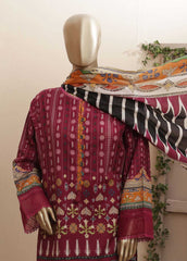F-0467- 3 Piece Printed Stitched