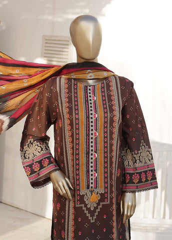 Bin Saeed Fabric - F-0469- 3 Piece Printed Stitched