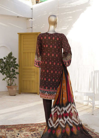 Bin Saeed Fabric - F-0469- 3 Piece Printed Stitched