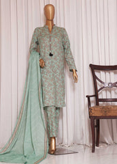 F-0507- 3 Piece Printed Stitched