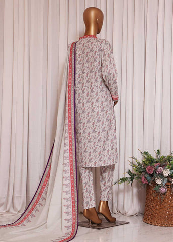 Bin Saeed Fabric - F-0509- 3 Piece Printed Stitched