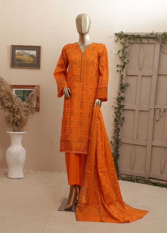 Bin Saeed Fabric - F-0522- 3 Piece Printed Stitched