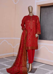 F-0525- 3 Piece Printed Stitched