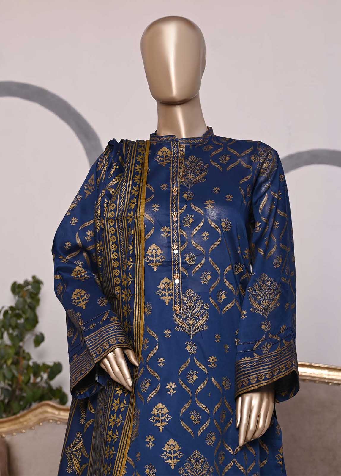 F-0526- 3 Piece Printed Stitched