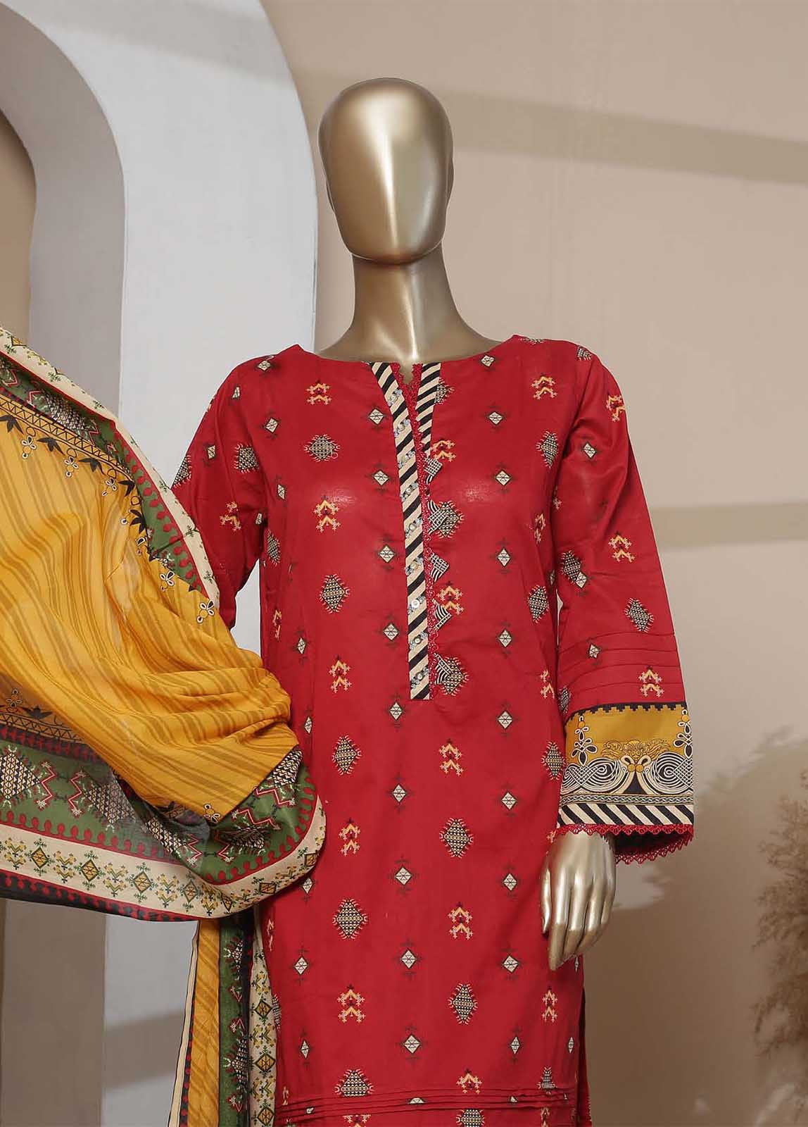 F-0539- 3 Piece Printed Stitched