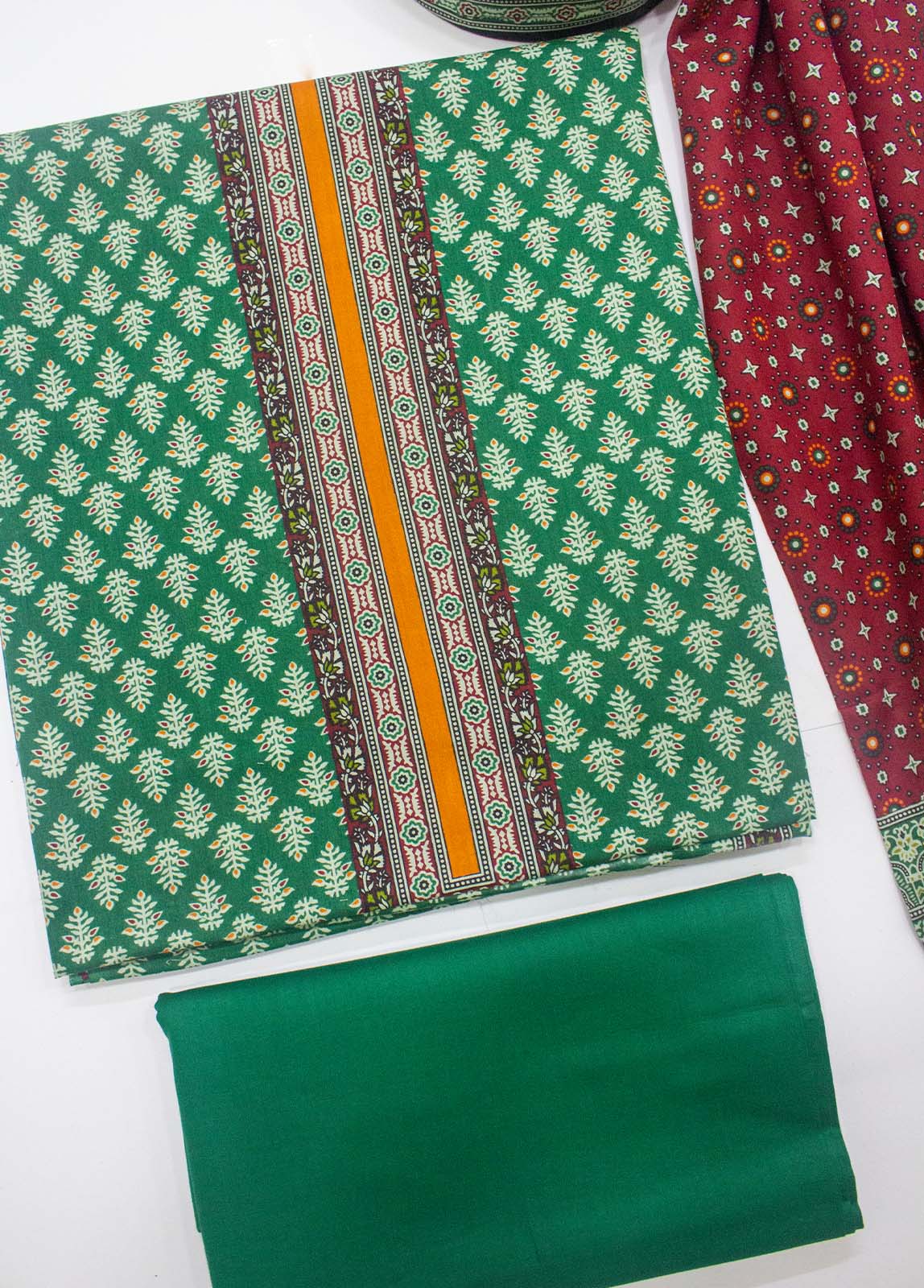 Bin Saeed Fabric - F&F-0124- 3 Piece UnStitched Printed Lawn