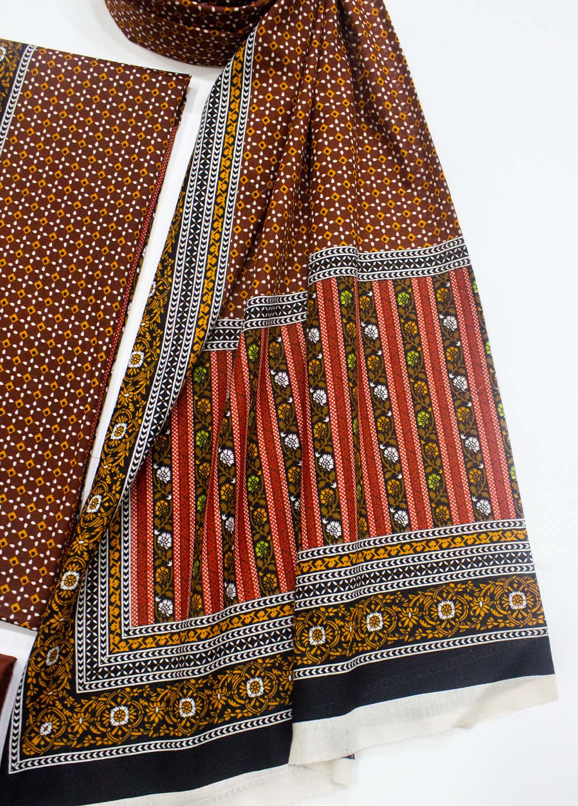 Bin Saeed Fabric - F&F-0150- 3 Piece UnStitched Printed Lawn