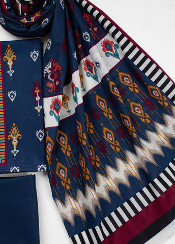 Bin Saeed Fabric - F&F-0153- 3 Piece UnStitched Printed Lawn