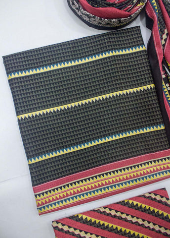 Bin Saeed Fabric - F&F-0177- 3 Piece UnStitched Printed Lawn