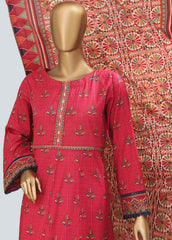 FR-0294 - 3 Piece Lawn Embroidery Frock Style Shirt
