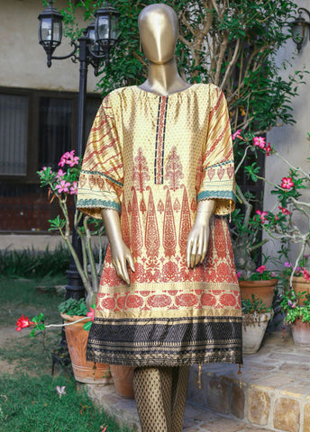 Bin Saeed Fabric - FSB-6001 B -R71  Silk Frock Style Kurta