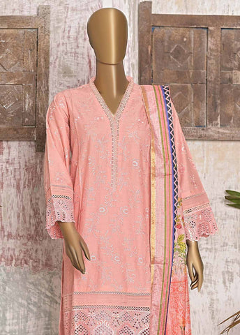 Bin Saeed Fabric - FTS-0016 B - 3 Piece Chikankari
