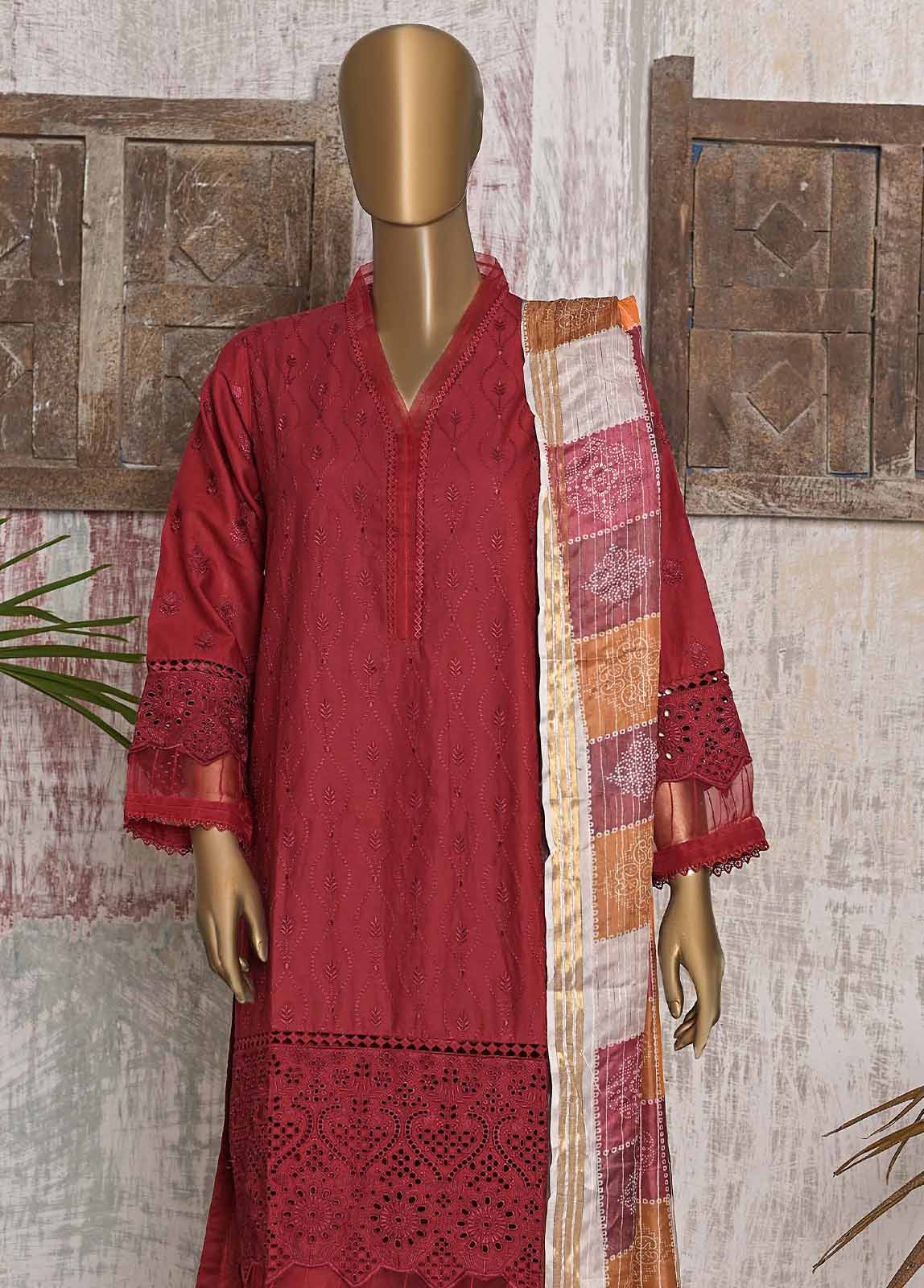 Bin Saeed Fabric - FTS-0018 - 3 Piece Chikankari