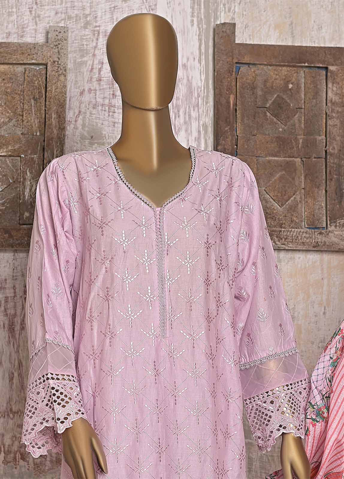 Bin Saeed Fabric - FTS-0021 - 3 Piece Chikankari