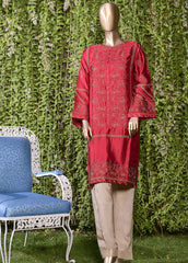 HSF-010 - 1 Piece Embroidery Stitched Silk Kurta