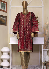 HSF-004 - 1 Piece Embroidery Stitched Silk Kurta