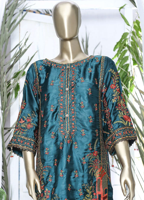 HSF-015 - 1 Piece Embroidery Stitched Silk Kurta