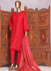 HTS-0003 - 3 Piece ChikanKari Stitched Suit