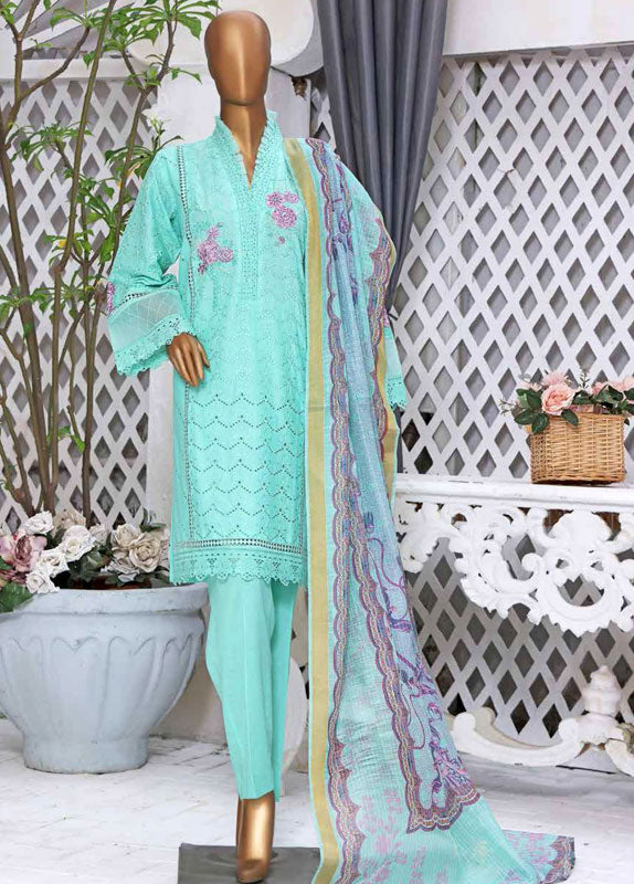 Bin Saeed Fabric - HTS-0006 - 3 Piece ChikanKari