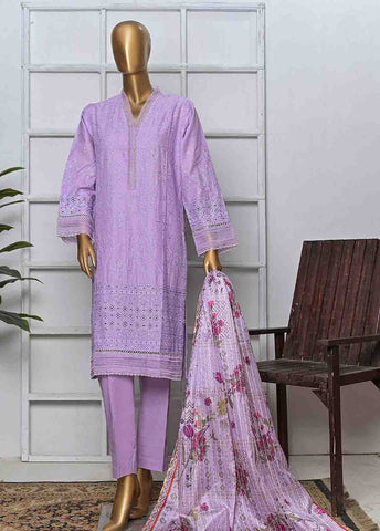 Bin Saeed Fabric - HTS-0014 - 3 Piece Chikankari