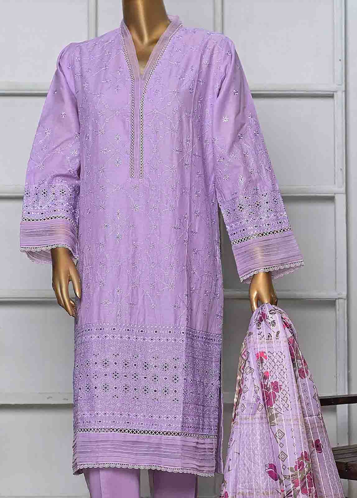 Bin Saeed Fabric - HTS-0014 - 3 Piece Chikankari