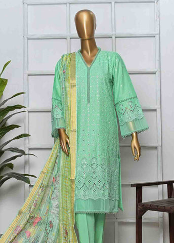 Bin Saeed Fabric - HTS-0015 - 3 Piece Chikankari