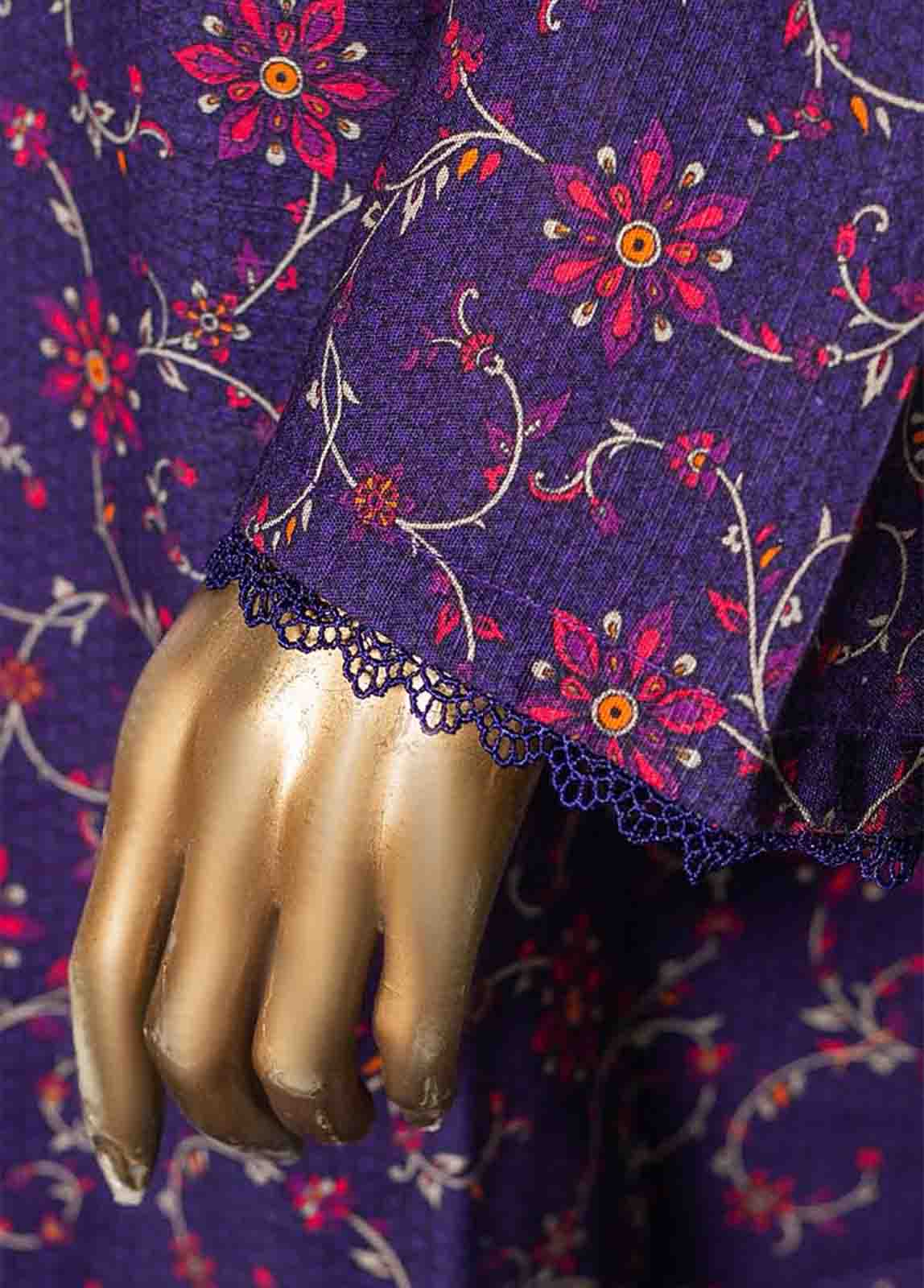 Bin Saeed Fabric - KF-0005 - 2 Piece Printed Khaddar